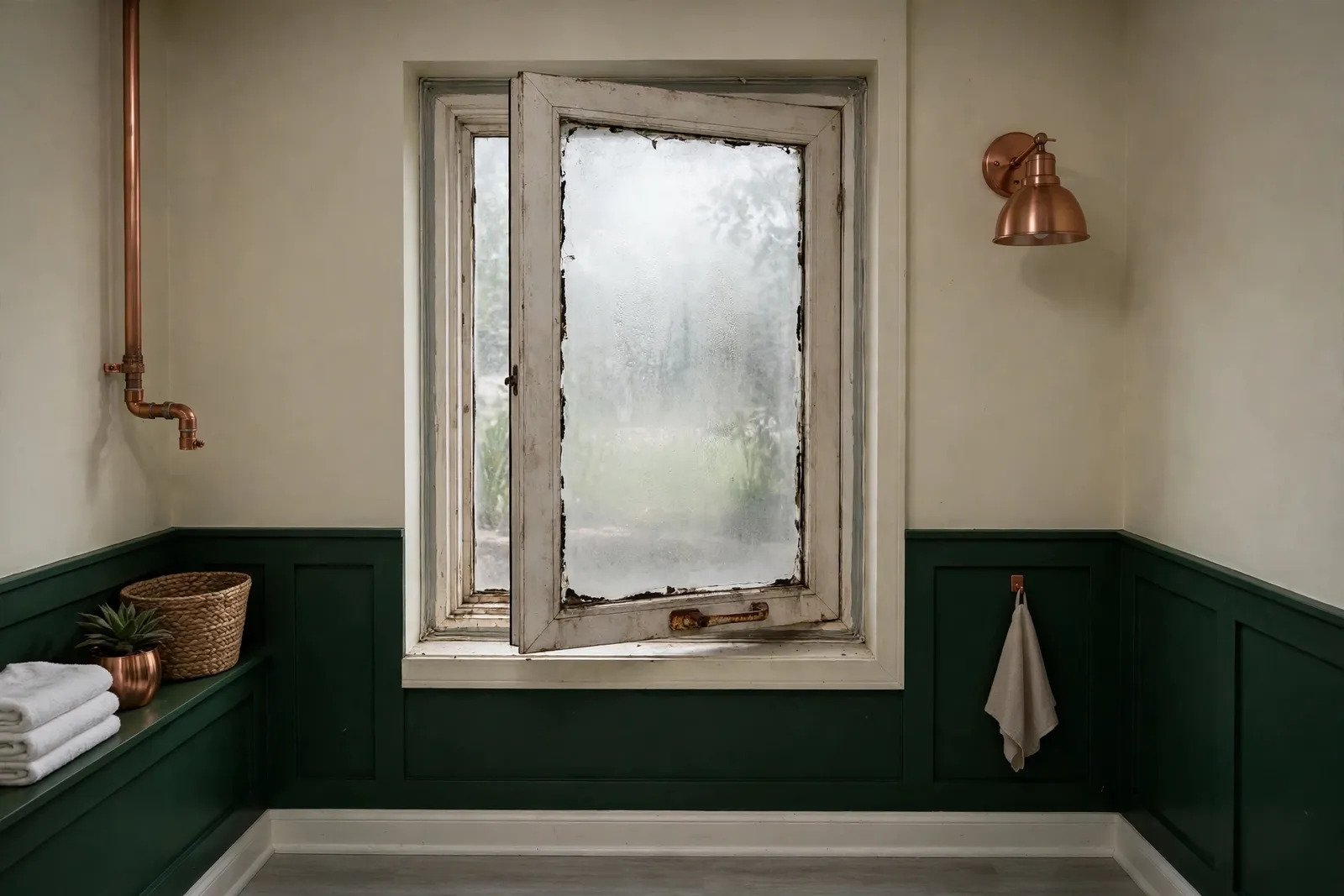 Before photo,  Egress Window Replacement and Reseal in Wakefield, by Waldorf Egress Window Company